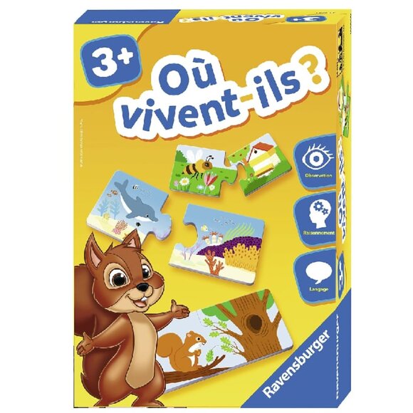 New Sealed Ravensburger Game Jeu Où vivent-ils ? (Where do they live?) French - Picture 1 of 13